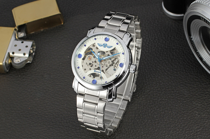 personlized men watch alloy case with stainless steel band