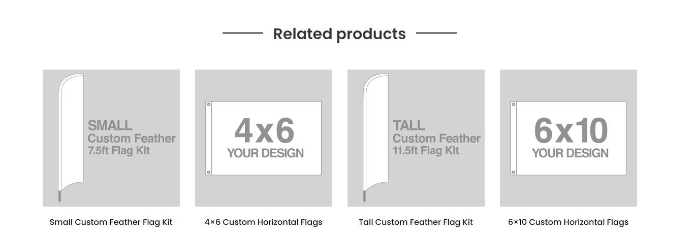 double sided printed flags