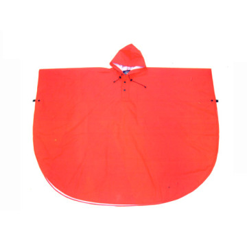 Poncho de lluvia roja del PVC de los niños