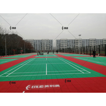 Verwijderbare outdoor achtertuin basketbalveld in elkaar grijpende tegels