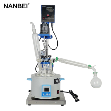 Lab Chemical Reactor Single Layer Glass Stirrer Reactor