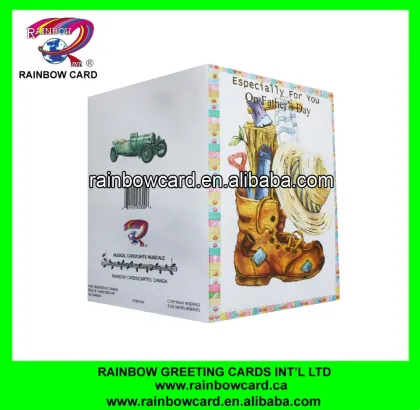 2017handmade new fashion fathers day greeting card