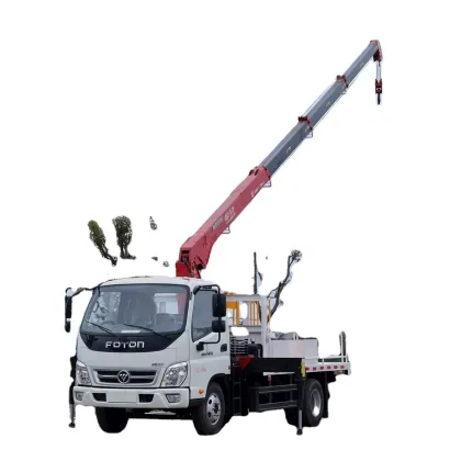 Foton Aoling Blue Exemption Beijing Brand Telescopic Boom Truck Crane
