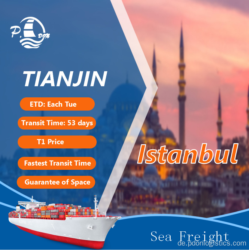 Meeresfracht von Tianjin nach Istanbul