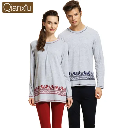 Qianxiu China factory 2015 new matching family pajamas