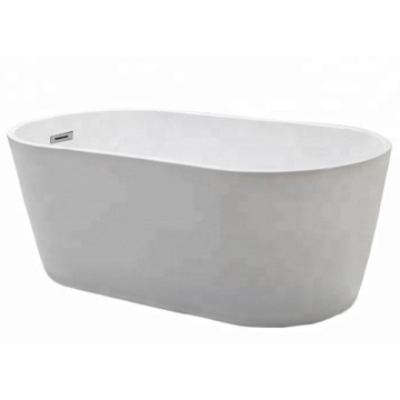 白の自立式浴槽1600mm