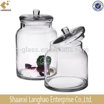 Round Clear Large Glass Container