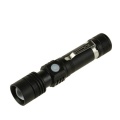Goedkope 3 modi Bright Long Range Pocket Clip draagbare zoomende zoomende oplaadbare overleving LED Torch Light met batterijindicator