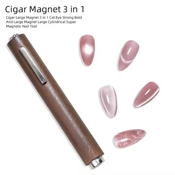 Magnetic Pen for Double-Head Nail Art - Cat Eye Magnet Tool for DIY Gel Polish Manicure