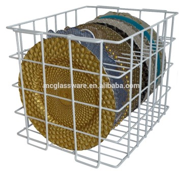 Wholesale Manufacturer White Metal Glass Charger Plate Rack                        
                                                Quality Assured