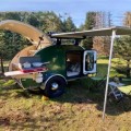 pop up aluminum teardrop camper trailer with tent