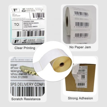 Wholesale Custom 4x6 Direct Thermal Adhesive Barcode Label Rolls