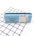 Custom cat pattern square shape canvas pencil case