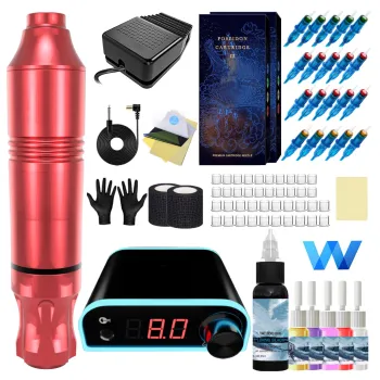 Customizable Professional Beginner Rotary Tattoo Machine Kits - Create Your Own Logo Tattoo Pen Set