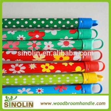 120x2.2 PVC broom stick with color cap and Italian thread