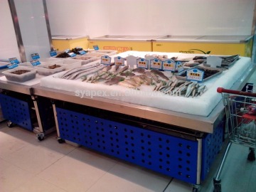 APEX custom make commercial restaurant stainless steel ice fresh fish freezer