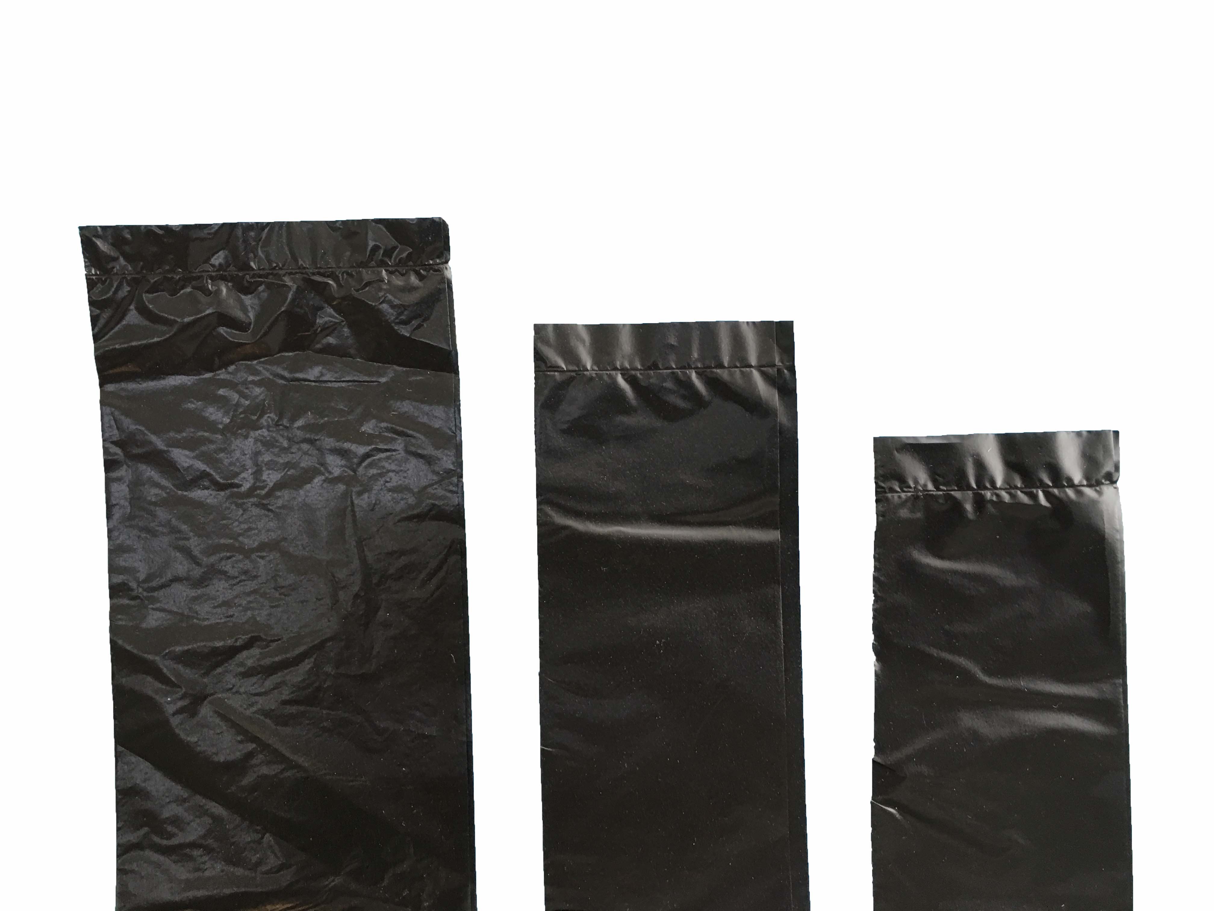 Plastic Black Gusset Polythene Packaging Carrier Polyethylene Films Clear Flat Bags