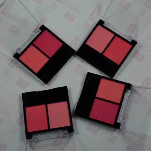 Factory Private Label Easy to Color Two Color Blusher Long Wear Classic Blusher Kit Pink Blush