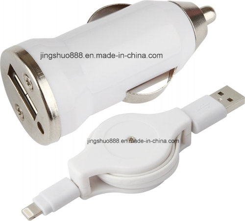 Mini USB-auto-oplader voor iPhone en Samsung (DC-IP5-021)