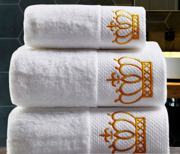 Star Hotel Bath Towels with Logo Embroidery
