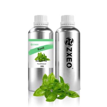 Huile de basilic pure 100% naturelle pour l&#39;aromathérapie Utilisez une étiquette privée Pure Organic Cair Care Essential Essential Huile