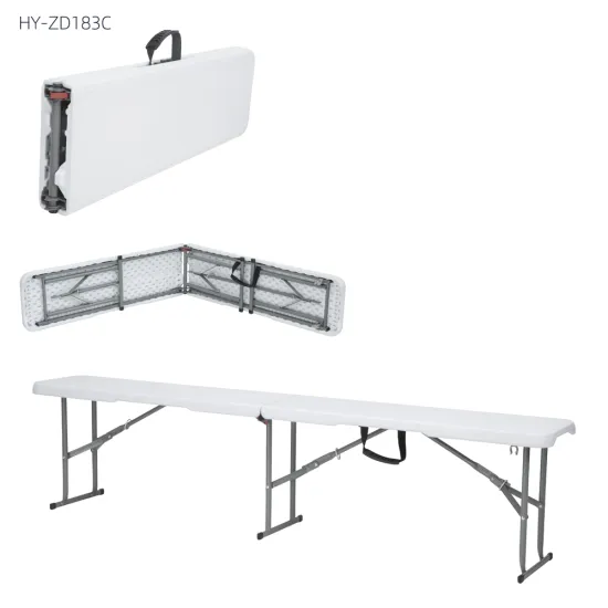 6ft HDPE Plastic Folding Bench