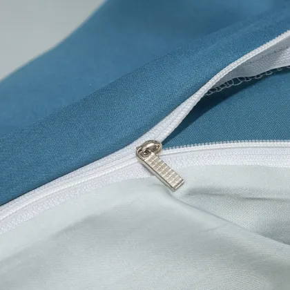 Tencel series quilt cover sapphire blue blue gray