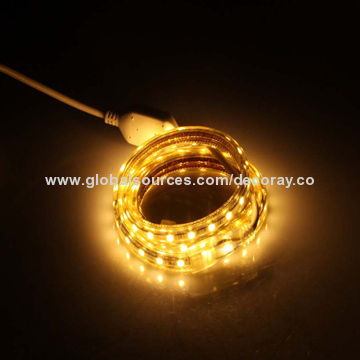 RGB high voltage SMD flexible LED strip, SMD 3528, AC220V leads, lifespan: 30,000hrs, skid-proof