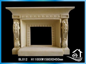 Contemporary Stone fireplace surrounds