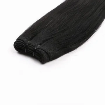 STOCK Natural Blonde Brown Color 18'' 100g Silky Straight Cuticle Aligned Virgin Remy Human Hair Weave Machine Double Weft hair