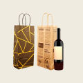 Anpassad logotyp Kraft Paper Gift Wine Bag
