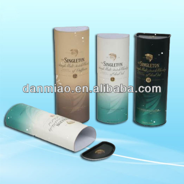 Half-circle cardboard tube box with tin lids