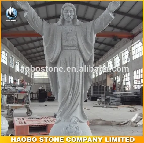 Professional Gray Granite Jesus Christ Statue