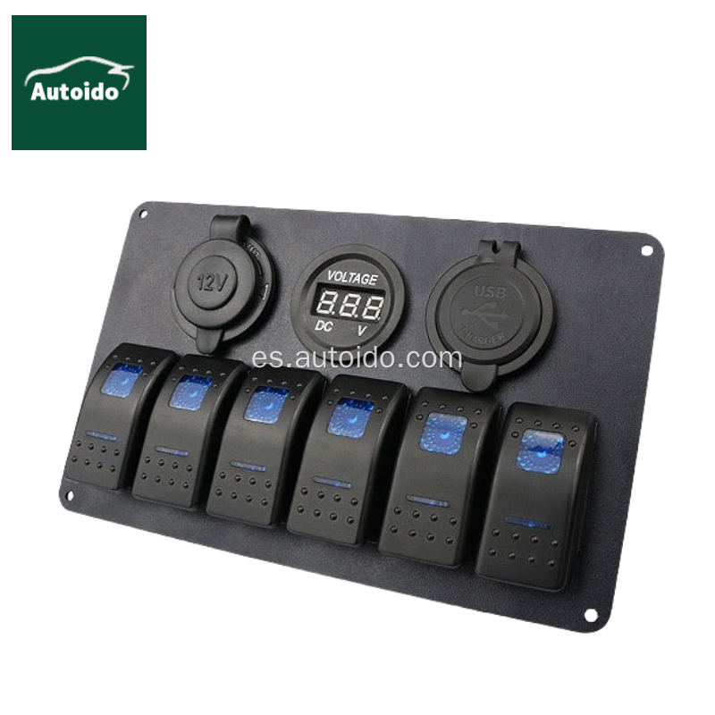 5 Panel de interruptor de rockero de pandillas para botes para automóvil