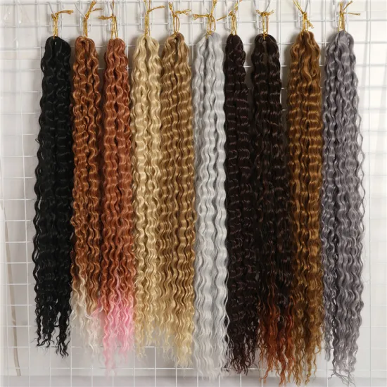 Customs Size Synthetic Curly Braiding Hair Water Wave Crochet Wavy Braiding Hair For RU