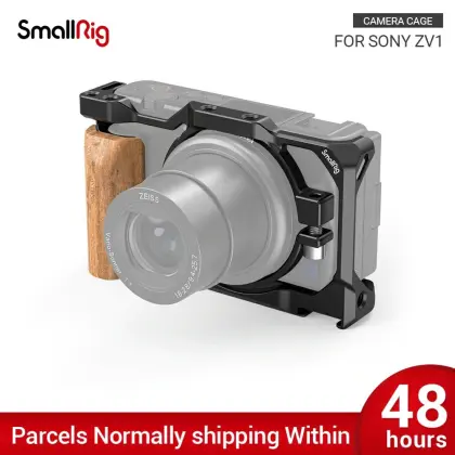 SmallRig ZV1 Camera Vlog Cage with Wooden Handgrip for Sony ZV1 Camera Vlogging Cage Light Weight 2937