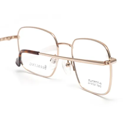 Latest Trendy Men's Titanium Optical Glasses: Round Vintage Frame Design