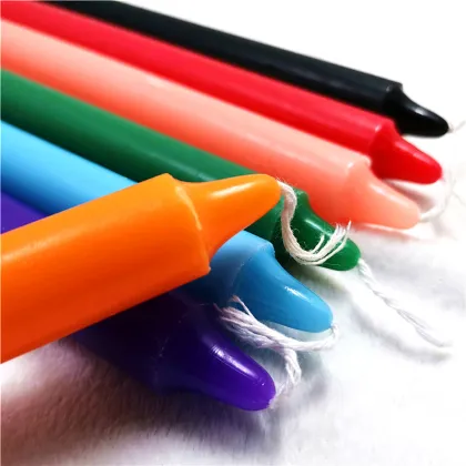 Paraffin wax candles yellow taper candle