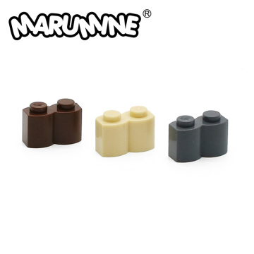 MARUMINE 30136 Modified 1 x 2 Log with Wave 100PCS/Lot Building Bricks Assembles Particles Classic Blocks Parts Toys For Kids