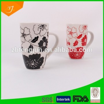 flower glazed mug stoneware