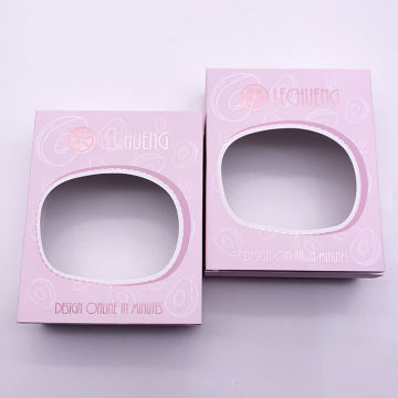 Caja de envasado de papel de pestería cosmética laminada personalizada