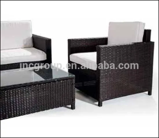 Simple design dark brown rattan outdoor furniture