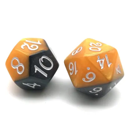 Custom Premium DND Yellow Black Bulk D20 Dice Set