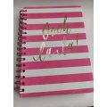 Pink Striped Notebook