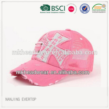 Adult summer sports mesh cap/trucker cap with printing patch