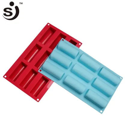 China Online Shop Silicone Cake Mould 9 Cavities Cylinder Silicon Cake Mold For Mousse Cake