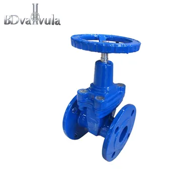 F4 EPDM cast iron flange sluice gate valve