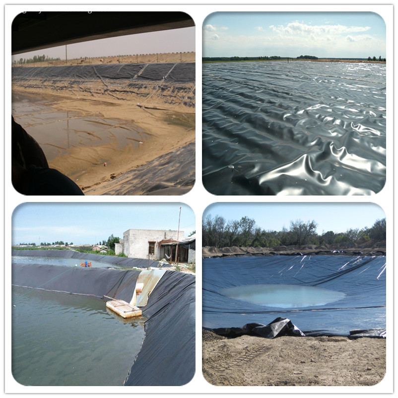 30mils HDPE pond liner installation