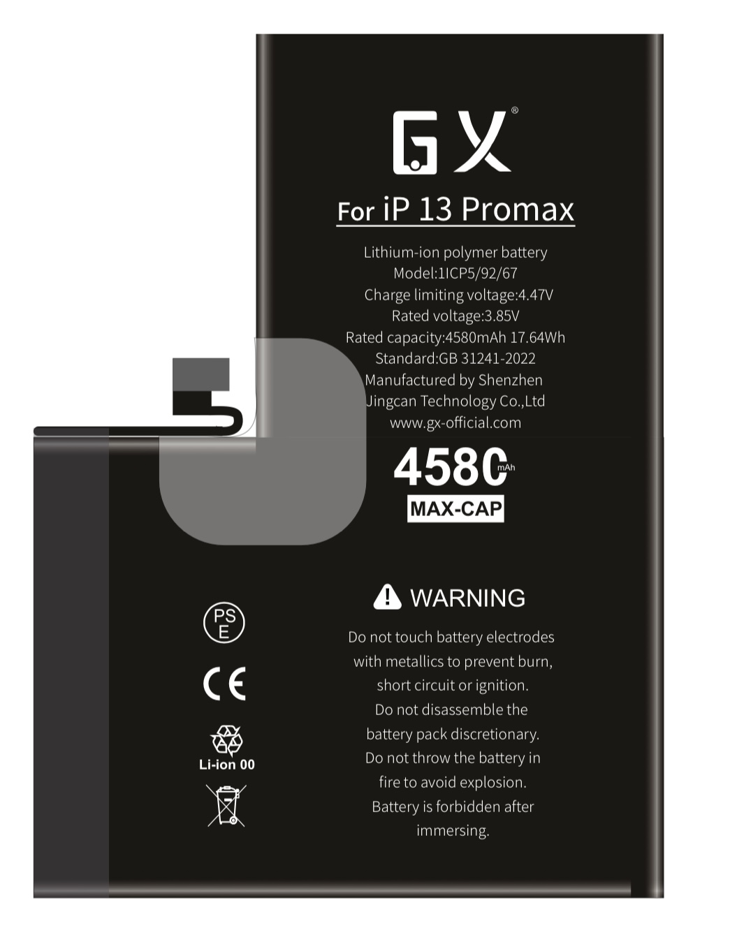 GX az iPhone13Promax nagy kapacitású akkumulátorhoz