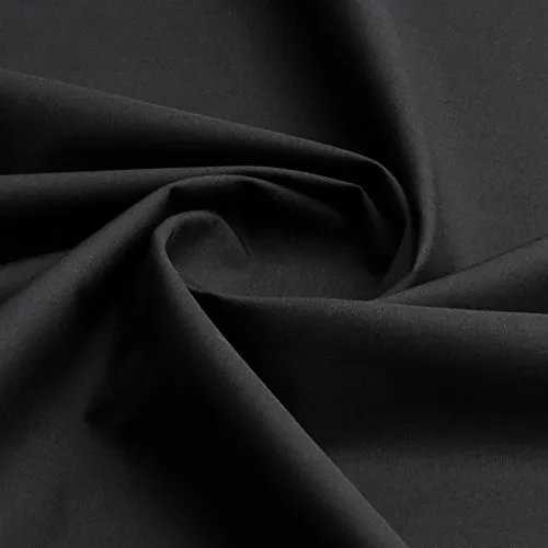 Plain 100% Cotton Woven Fabric Black